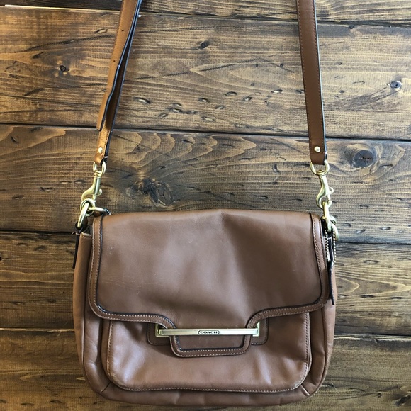 Coach Handbags - Coach Crossbody Purse Soft Brown Leather
